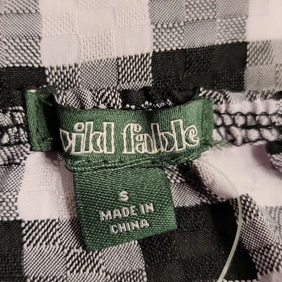 WILD Fable long sleeve purple and black gingham dress size small - Picture 6 of 12